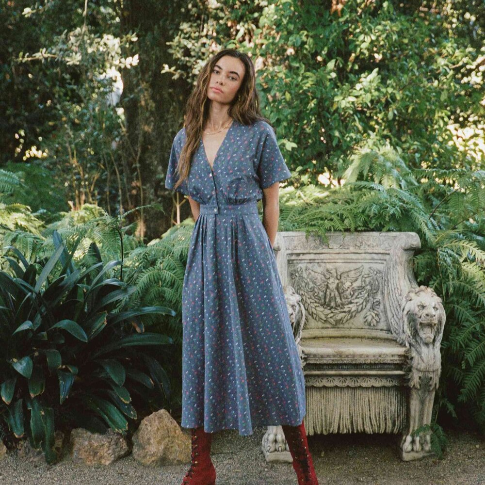 Christ Dawn Lottie dress in blue floral